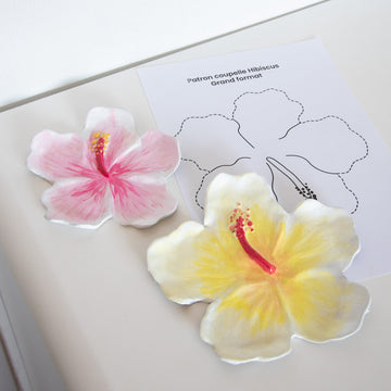 Patron + Tuto Coupelle Hibiscus en argile autodurcissante